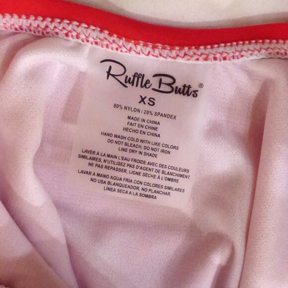 RuffleButts Women's Wrap One Piece Swimsuit, Vintage Red, size XS - Picture 4 of 7